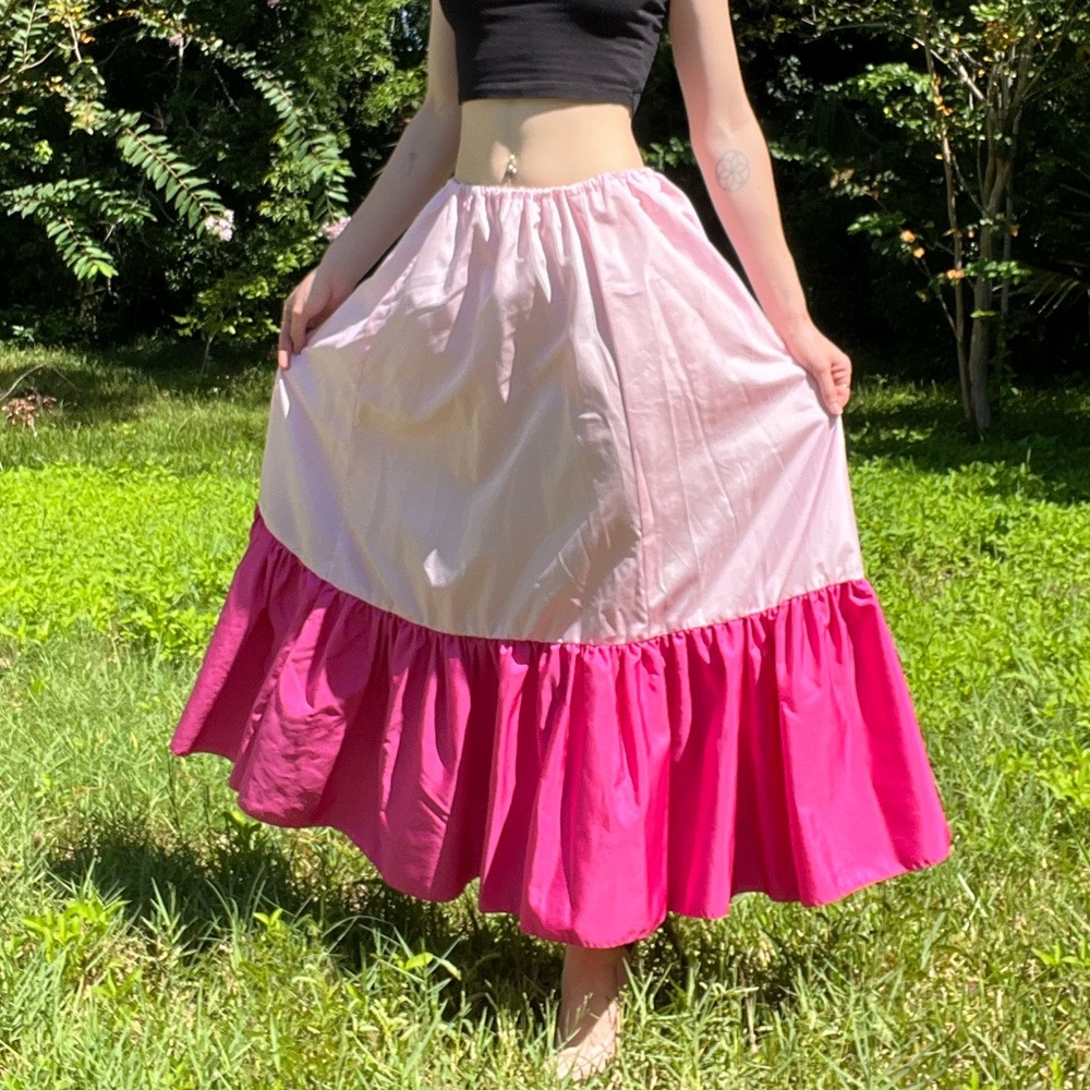 3/$30 Color Block Maxi Skirt - Picture 2 of 4